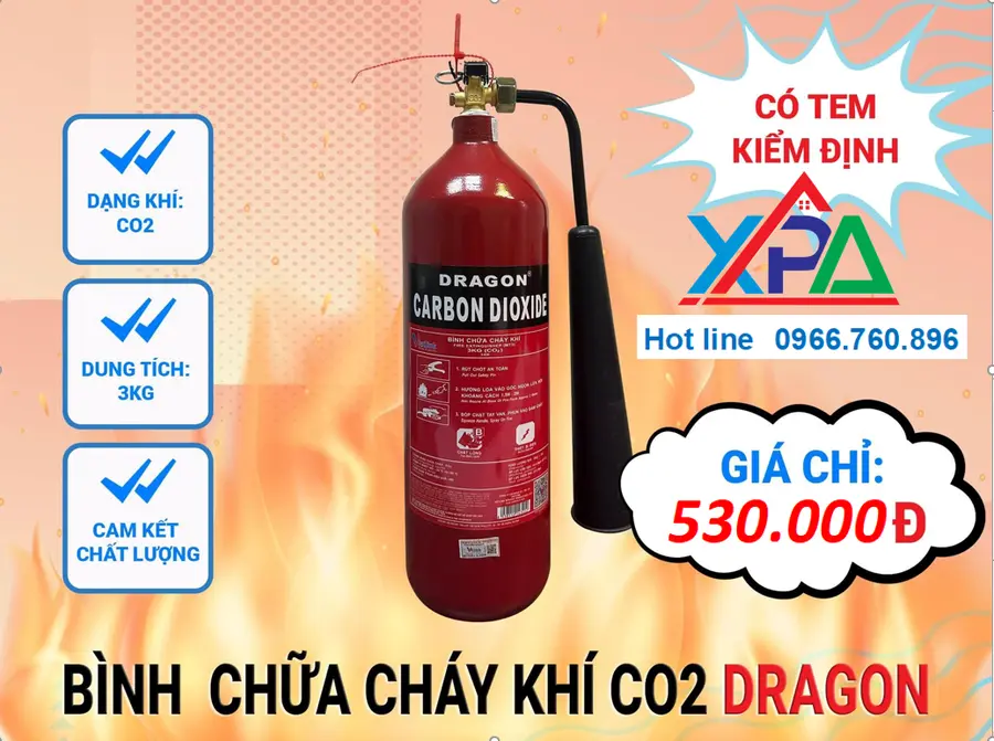 Bình cứu hỏa khí CO2 MT3 