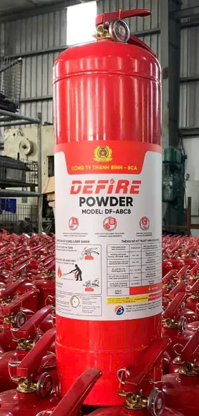 Bình bột chữa cháy DEFIRE 8 kg